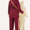 Elastic Waistband Hem-Edge French Terry Two-Piece Set Plum - Afbeelding 3