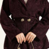 Gold Buttoned Two-Piece Set with Elastic Waist Plum – Bild 4