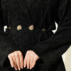 Gold Buttoned Two-Piece Set with Elastic Waist Black - Image 4
