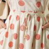 Belted Circle Pattern Dress Beige – Bild 4