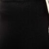 Elastic Waist Flared Scuba Knit Hem Edge Skirt Black - الصورة 4