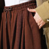 Elastic Waist Lounge Drawstring Pants Brown – Image 4