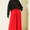Elastic Waist Lounge Drawstring Pants Red - immagine 2