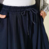 Elastic Waist Lounge Drawstring Pants Navy Blue - immagine 4