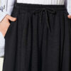 Elastic Waist Lounge Drawstring Pants Black – Image 4