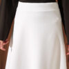 Elastic Waist Scuba Flared Skirt Ecru - Imagen 4