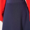 Elastic Waist Scuba Flared Skirt Navy Blue – Bild 4