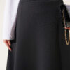 Elastic Waist Scuba Flared Skirt Black – Bild 4