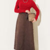 Belted Suede Skirt Dark Brown – Bild 2