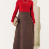 Belted Suede Skirt Dark Brown – Bild 3
