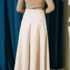 Belted Suede Skirt Beige – Bild 3