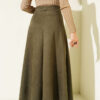Belted Suede Skirt Khaki – Bild 3