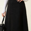 Belted Suede Skirt Black – Bild 4