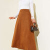 Belted Suede Skirt Tan – Bild 2
