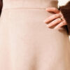 Belted Suede Flared Skirt Beige - الصورة 4