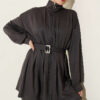 Waist-Detail Zippered Two-Piece Set Smoke - Afbeelding 2