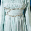 Belted Embellished Gathered Evening Dress Aqua Green - Afbeelding 4