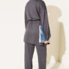 Waistbanded Pocket Garnished French Terry Two-Piece Set Smoke - Imagen 3