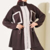 Waistbanded Pocket Garnished French Terry Two-Piece Set Brown - Imagen 2