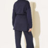 Waistbanded Pocket Garnished French Terry Two-Piece Set Navy Blue – Bild 3