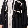 Waistbanded Pocket Garnished French Terry Two-Piece Set Black - الصورة 4