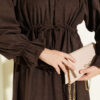 Waistbanded Velvet Two-Piece Set with Hem Edge Brown - Image 4