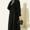 Waistbanded Velvet Two-Piece Set with Hem Edge Black - الصورة 3