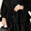 Waistbanded Velvet Two-Piece Set with Hem Edge Black - الصورة 4