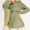 Elastic Waist Plush Cardigan Khaki – Bild 5