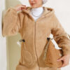 Elastic Waist Plush Cardigan Khaki – Bild 6