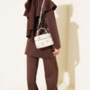 Waist-Banded Cape-Style Two-Piece Set Brown – Bild 3