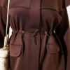 Waist-Banded Cape-Style Two-Piece Set Brown – Bild 4