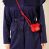 Waist-Banded Cape-Style Two-Piece Set Navy Blue - Imagen 4