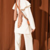 Waist-Banded Cape-Style Two-Piece Set Stone - الصورة 3