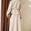 Waistbanded Scuba Two-Piece Set with Hem Edge Beige - الصورة 3