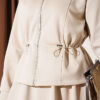 Waistbanded Scuba Two-Piece Set with Hem Edge Beige - الصورة 4