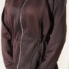 Waistbanded Scuba Two-Piece Set with Hem Edge Brown - Imagen 4
