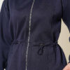 Waistbanded Scuba Two-Piece Set with Hem Edge Navy Blue - Imagen 4