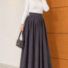 Pleated Skirt with Zippered Waistband Smoke – Bild 2