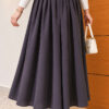 Pleated Skirt with Zippered Waistband Smoke – Bild 4