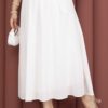 Belted Pocketed Casual Summer Skirt Ecru - Imagen 2