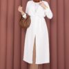 Belted Modest Kimono 5587 White – Image 3