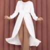 Belted Modest Kimono 5587 White – Image 4