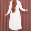 Belted Modest Kimono 5587 White – Image 5