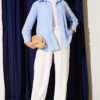 Elastic Waist Pocketed Tencel Trousers Ecru - الصورة 2