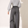 ⁦Elastic Waist Drawstring Jogger Pants Smoke⁩ - الصورة ⁦3⁩
