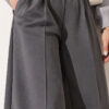 ⁦Elastic Waist Drawstring Jogger Pants Smoke⁩ - الصورة ⁦4⁩