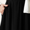 Elastic Waist Wide-Leg Fabric Trousers Black - الصورة 4