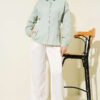 Belted Poplin Shirt Mint - Image 2