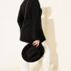 Ankle Tie Ribbed Cashmere Tunic Black - Image 3